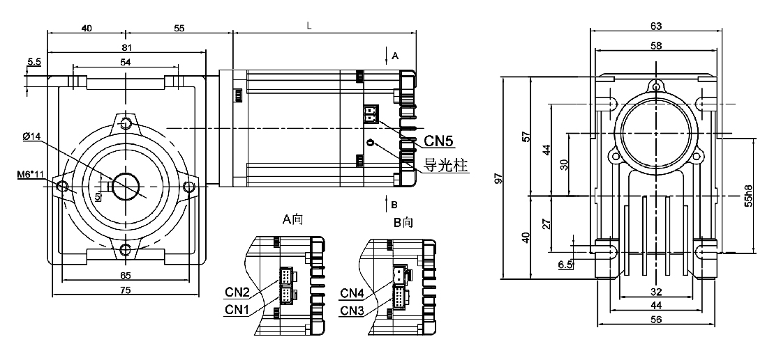 brushless dc motor with worm gearbox